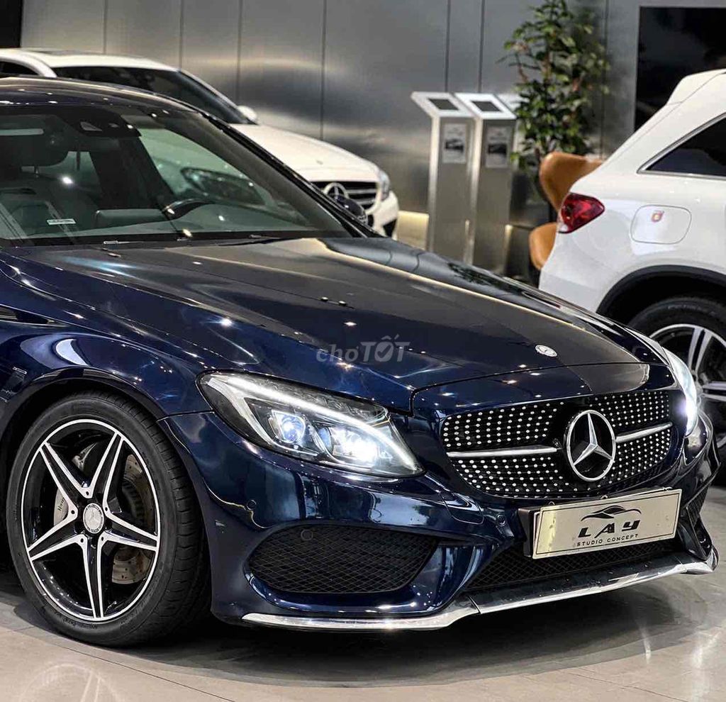 Мерседес-Бенц C250 AMG 2016 синий