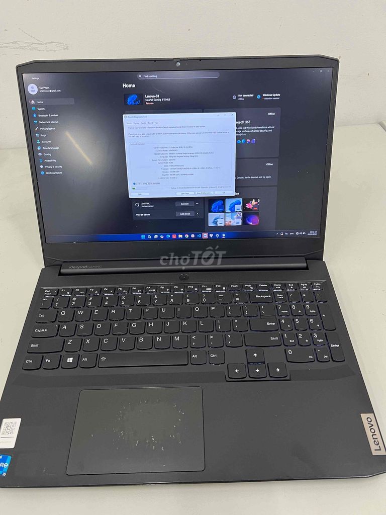 Lenovo Ideapad Gaming 3 i5-11300H 8GB/512GB. Mua bán Laptop tại Thành phố Biên Hòa Đồng Nai được đăng bởi Kiên Hồ hình 1