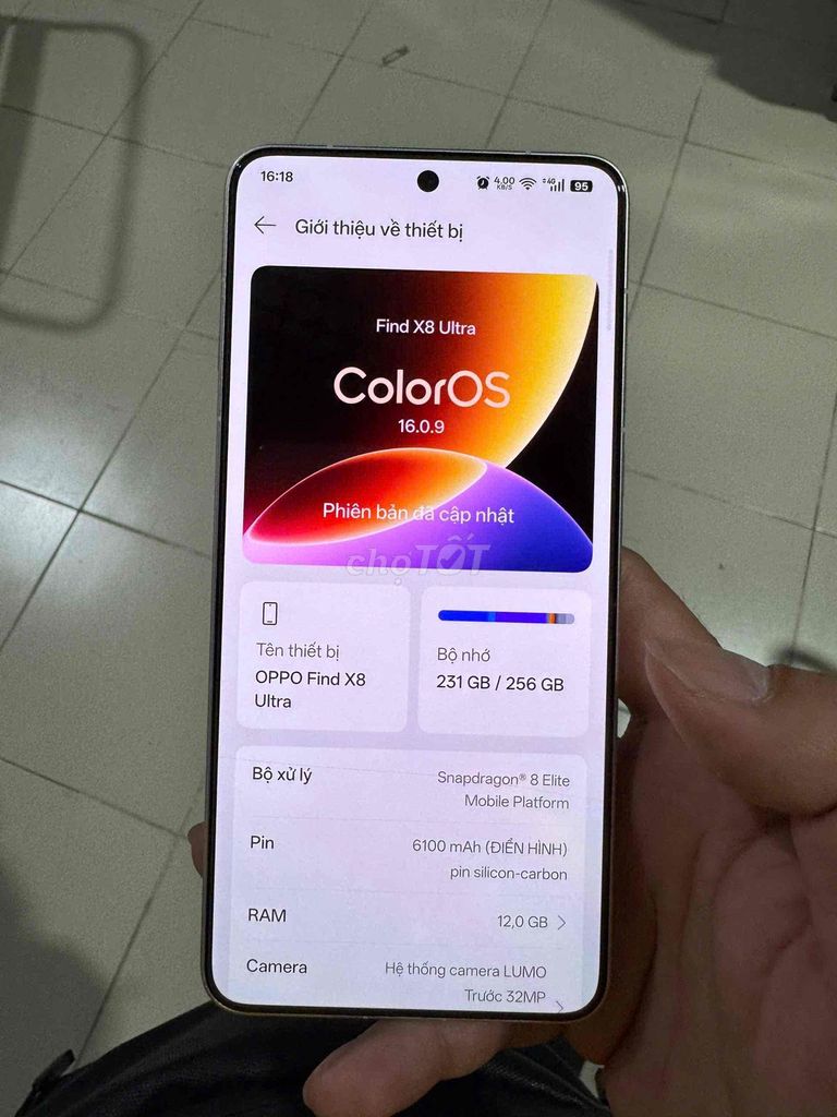 Oppo Find X8 Ultra 256GB Trắng. Mua bán Điện thoại tại Thành phố Vĩnh Long Vĩnh Long được đăng bởi Nguyễn thương mobile hình 1