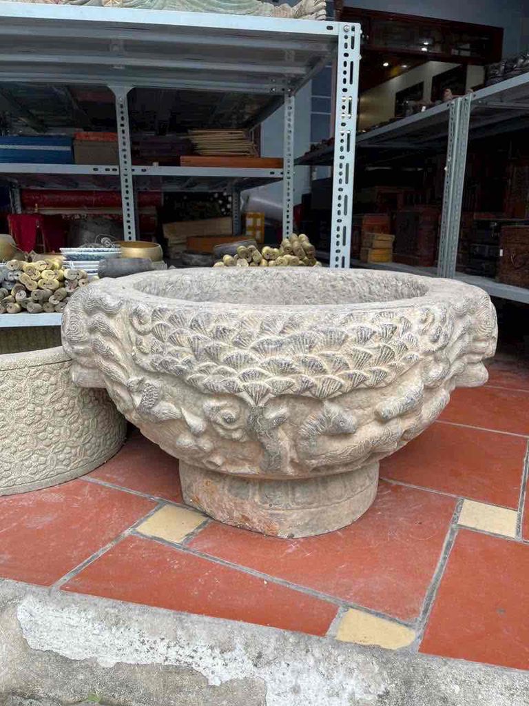 Chậu đá  82x43cm. Mua bán Cây cảnh, đồ trang trí tại Quận Long Biên Hà Nội được đăng bởi Văn Quang Đồ Sưu Tầm hình 1