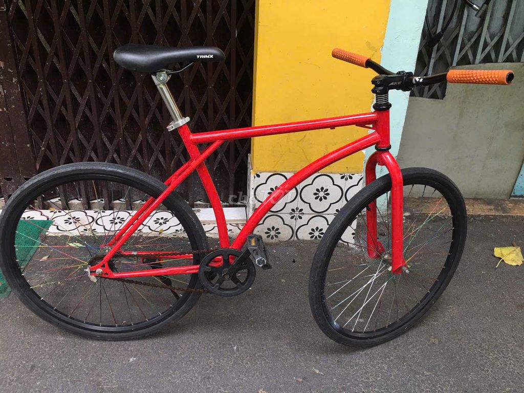 🚴 BÁN XE ĐẠP FIXED GEAR KHUNG ĐỎ 🚴. Mua bán Xe đạp tại Quận 3 Tp Hồ Chí Minh được đăng bởi Tiên Trần hình 4