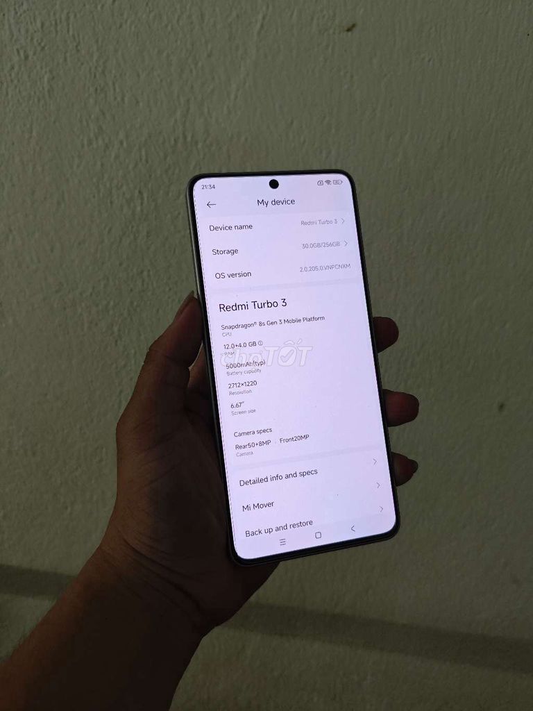 Redmi turbo 3 12/256. Mua bán Điện thoại tại Quận Liên Chiểu Đà Nẵng được đăng bởi Le Anh hình 1