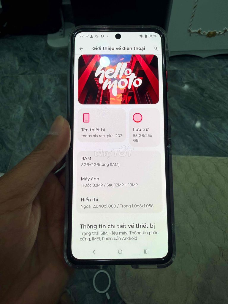Motorola Razr 40 Ultra 256GB Đỏ. Mua bán Điện thoại tại Quận Bình Tân Tp Hồ Chí Minh được đăng bởi Hip Hip hình 1