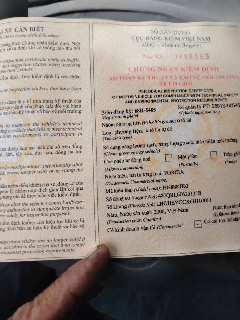 BEN FORCIA 800KG CÒN QUÁ NGON. Mua bán Xe tải, xe ben tại Huyện Cái Bè Tiền Giang được đăng bởi AN hình 7