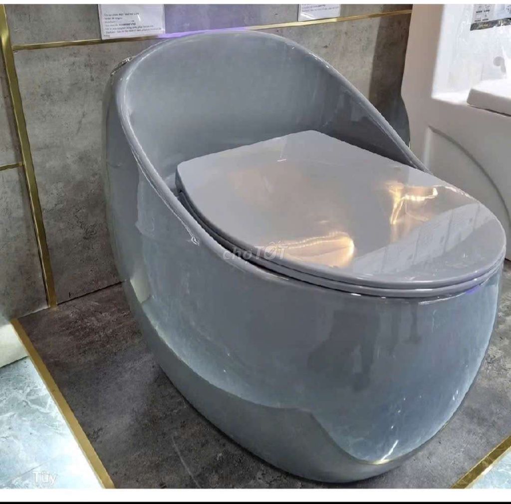 Bồn cầu 1 khối Xám Xả xoáy Siphonic. Mua bán Thiết bị vệ sinh, nhà tắm tại Quận Bình Tân Tp Hồ Chí Minh được đăng bởi NiNa SHOP hình 1