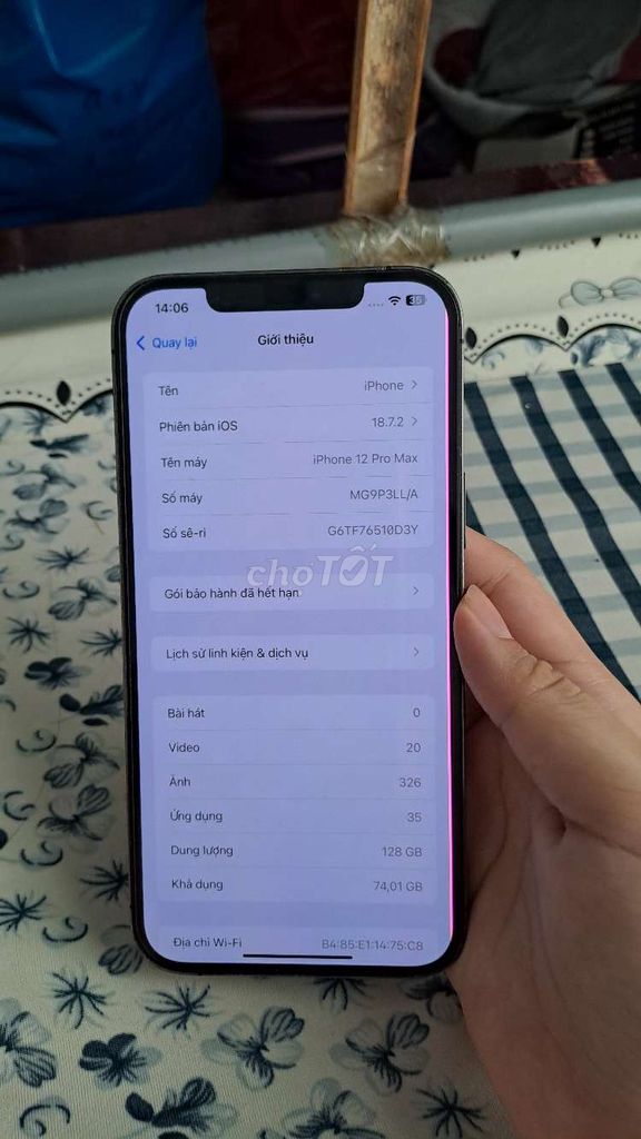 iPhone 12 Pro Max Lock 128GB Xám. Mua bán Điện thoại tại Thành phố Vĩnh Long Vĩnh Long được đăng bởi Khánh Ngọc  hình 1