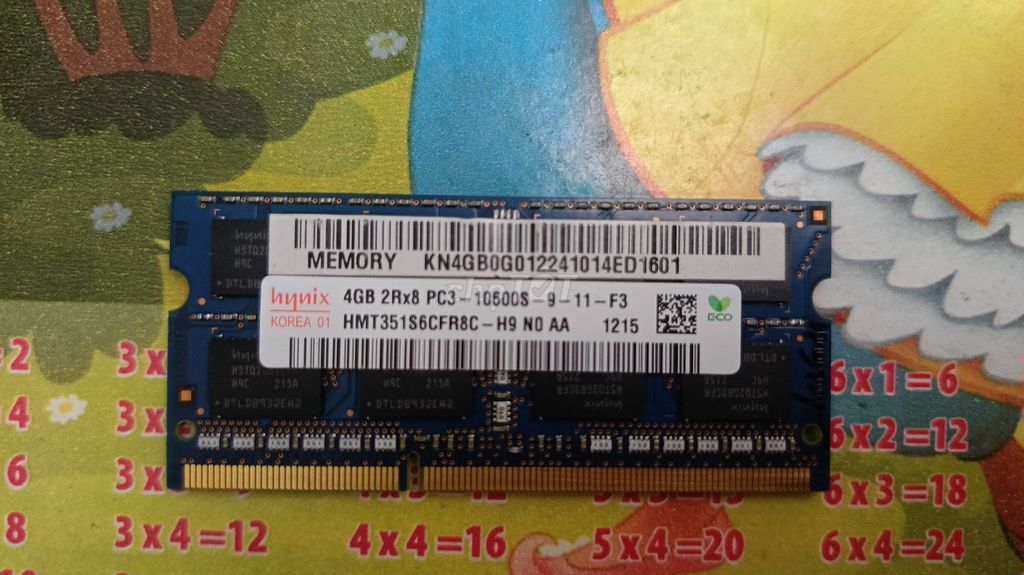 RAM Hynix DDR3 4GB PC3-10600S. Mua bán Linh kiện (RAM, Card...) tại Quận Cầu Giấy Hà Nội được đăng bởi Hà Linh hình 1