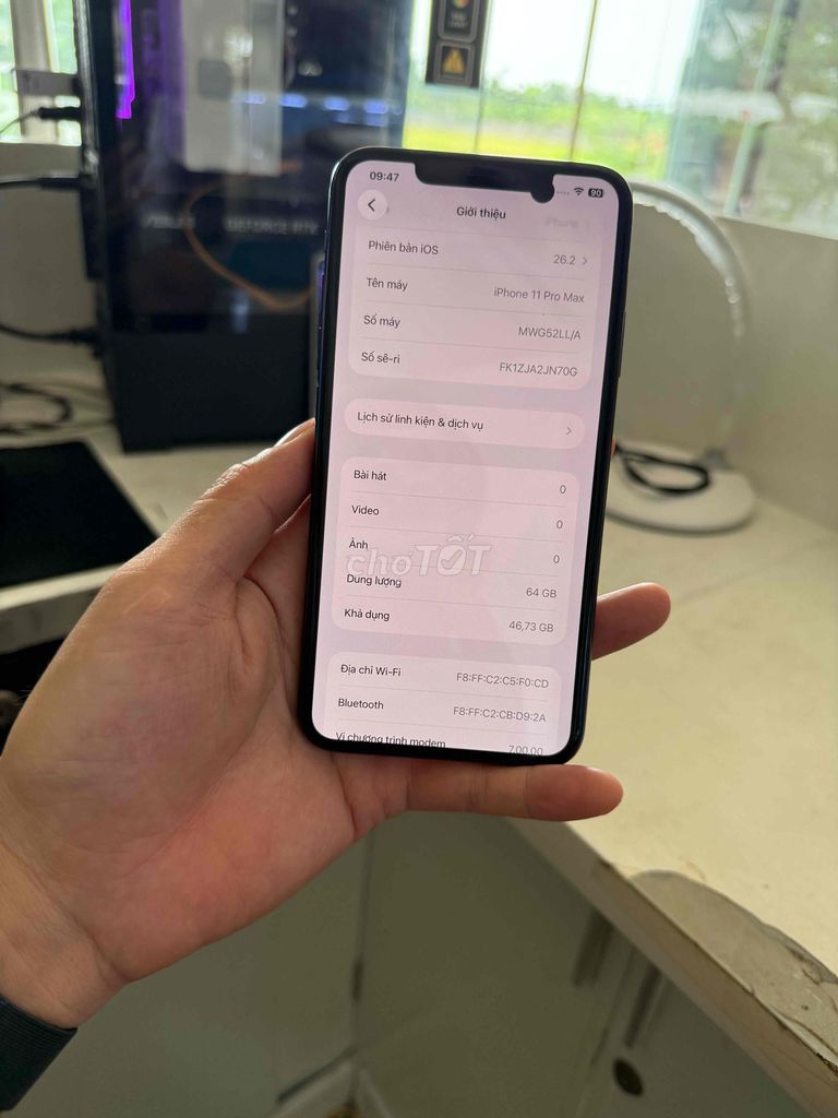 iPhone 11 Pro Max 64GB Xám Đã sử dụng. Mua bán Điện thoại tại Huyện Thuỷ Nguyên Hải Phòng được đăng bởi Hùng Nguyễn THP store hình 1