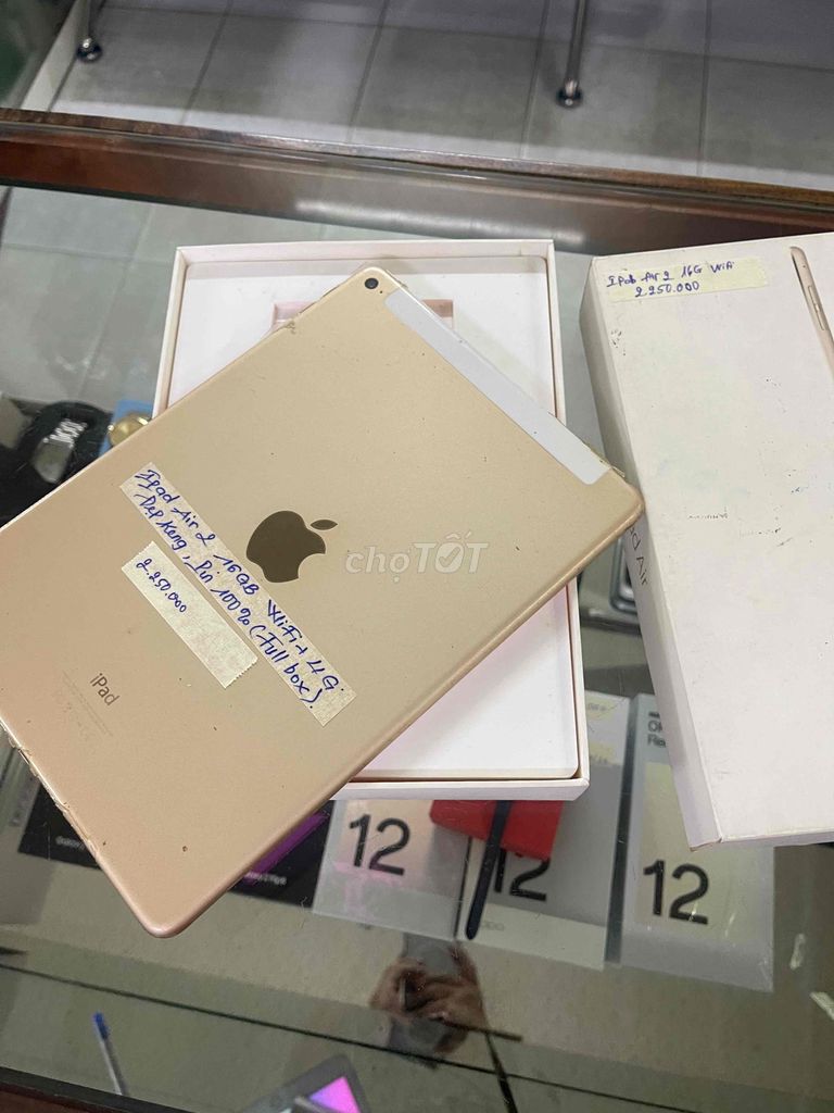 Ipad Air 2 9.7” 16GB WiFi + 4G Fullbox. Mua bán Máy tính bảng tại Quận Ninh Kiều Cần Thơ được đăng bởi Cầm Đồ Anh Quý hình 5