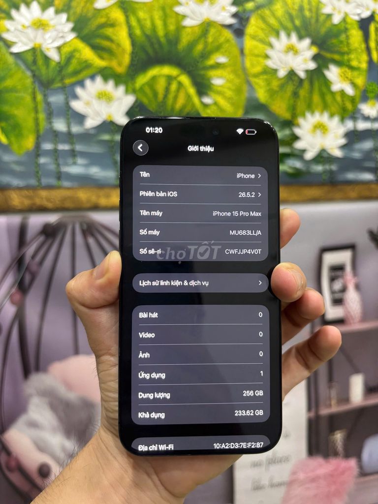 Apple iPhone 15 Pro Max 256GB Đen Thay màn zin. Mua bán Điện thoại tại Quận Bắc Từ Liêm Hà Nội được đăng bởi Cửa hàng Bính Táo hình 1