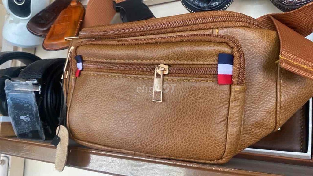 Túi đeo hông da Nâu. Mua bán Túi xách tại Thành phố Rạch Giá Kiên Giang được đăng bởi Shop Da Thật hình 1