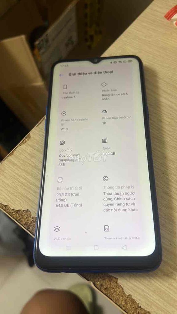 Realme 5 Xanh 3GB/64GB. Mua bán Điện thoại tại Quận Bình Thạnh Tp Hồ Chí Minh được đăng bởi Phu Thinh Nguyen hình 1