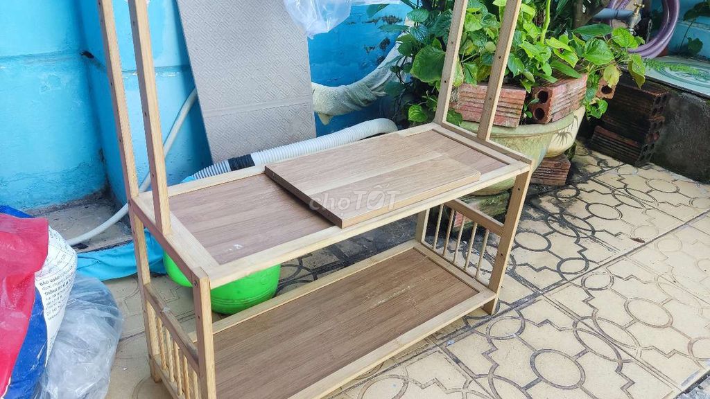 Kệ gỗ nâu 2 tầng. Mua bán Tủ, kệ gia đình tại Thành phố Vũng Tàu Bà Rịa - Vũng Tàu được đăng bởi UNISEX PRO hình 1