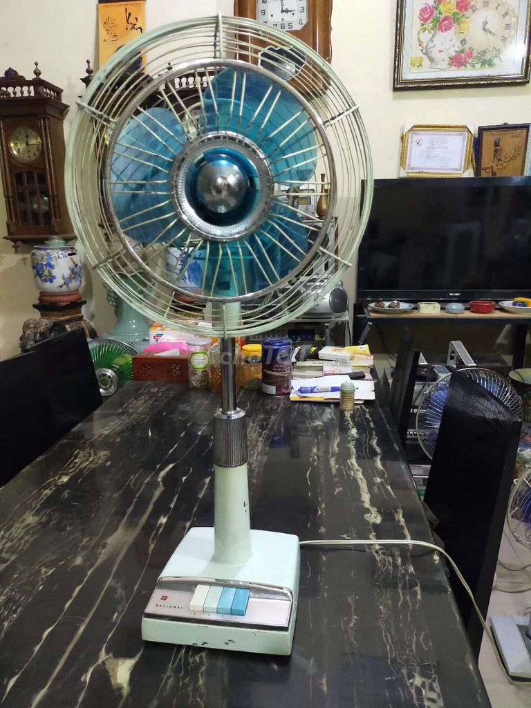 Quạt cổ National 25cm . Mua bán Đồ sưu tầm, đồ cổ tại Huyện Củ Chi Tp Hồ Chí Minh được đăng bởi Tiến Dũng hình 1