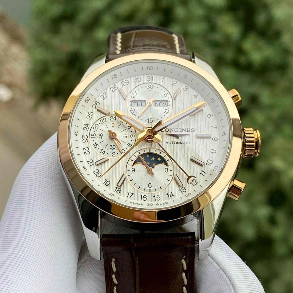 Longines Conquest Moonphase Chronograph Demi 18K L