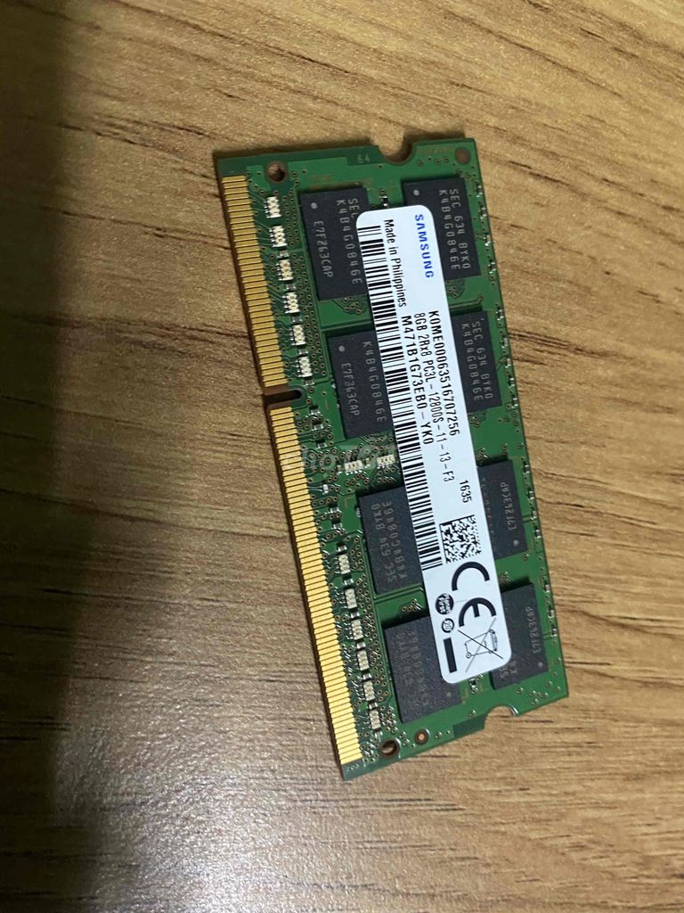 Ram Samsung 8G ddr3L bus 1600mhz zin đét usa