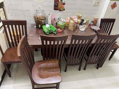 Thanh lý bộ bàn ghế gỗ 6 ghế. Mua bán Bàn ghế tại Quận Bình Thạnh Tp Hồ Chí Minh được đăng bởi Miu Miu