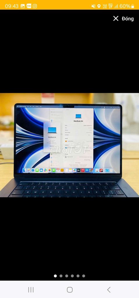 Trải nghiệm xong cần gả e macbook air m2 15inch. Mua bán Laptop tại Quận 7 Tp Hồ Chí Minh được đăng bởi A HOÀ hình 5