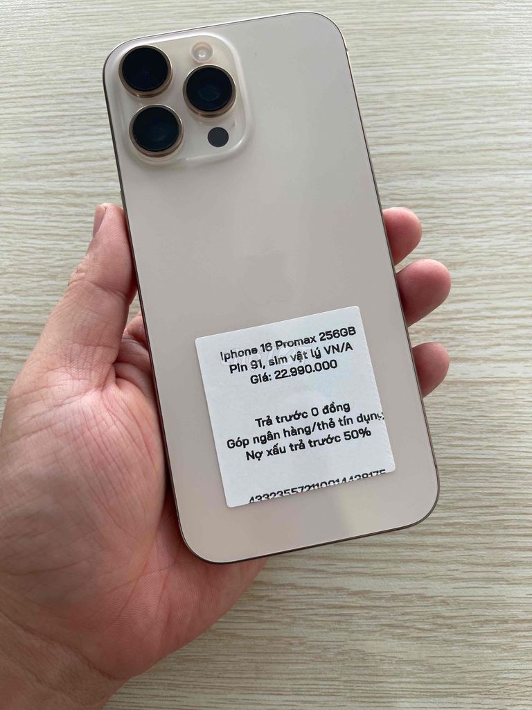 Apple iPhone 16 Pro Max 256GB Vàng VN/A Đã dùng. Mua bán Điện thoại tại Thành phố Long Xuyên An Giang được đăng bởi Khoa Knmobile An Giang hình 1