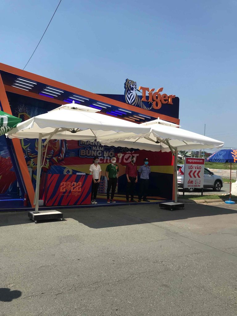 Ô dù sự kiện Trắng vải dù, kim loại 3x3. Mua bán Đồ thể thao, Dã ngoại tại Quận Tân Phú Tp Hồ Chí Minh được đăng bởi Dù cà phê hình 1