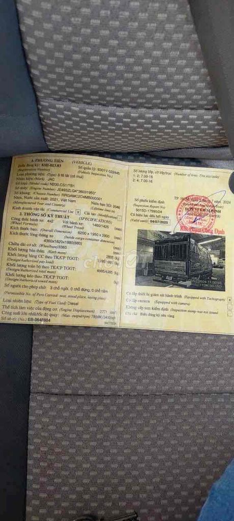 Jac N200 đời 2021 tải 1tấn95 thùng bạt 4m36 zin. Mua bán Xe tải, xe ben tại Thành phố Thuận An Bình Dương được đăng bởi Diễm Phúc Ô Tô hình 7