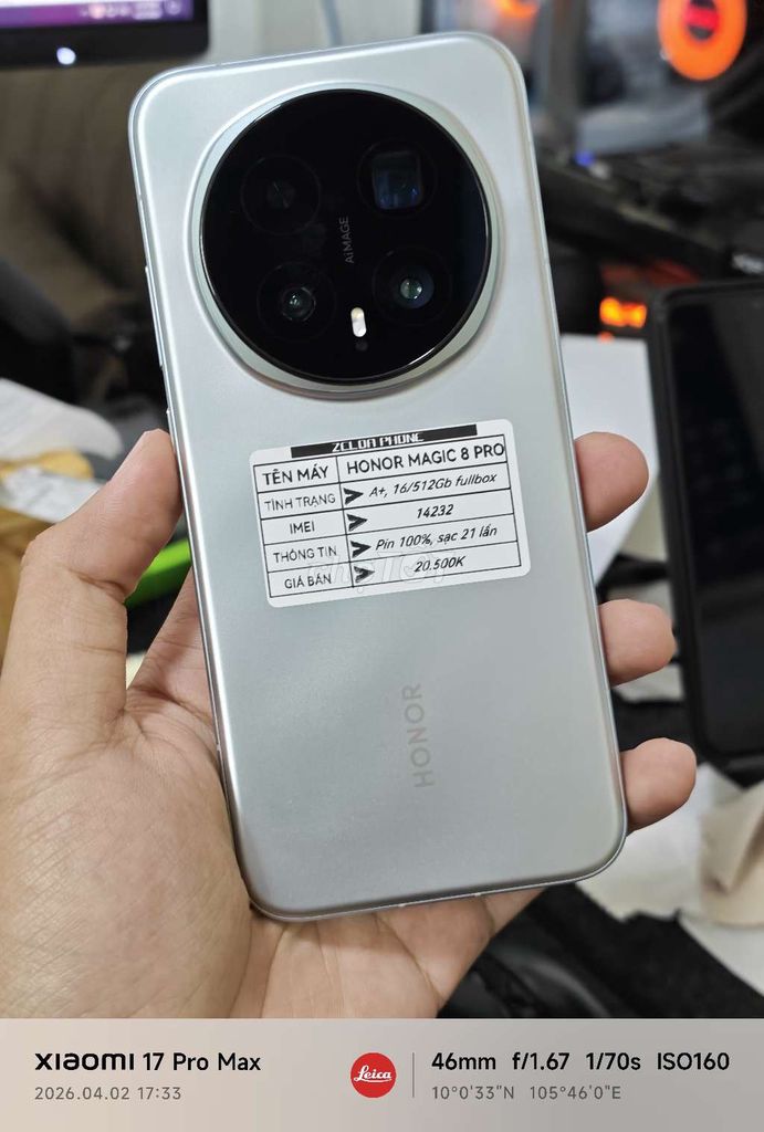 Honor Magic 8 Pro 16/512GB FULLBOX SẠC 21 LẦN. Mua bán Điện thoại tại Quận Ninh Kiều Cần Thơ được đăng bởi Zelda Phone hình 1