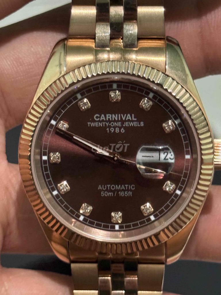 Đồng hồ Carnival 1986 Nam Nâu Rose. Mua bán Đồng hồ tại Huyện Nhơn Trạch Đồng Nai được đăng bởi Tấn Tài hình 1
