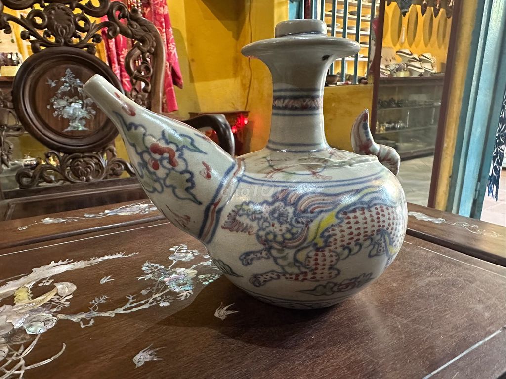 Bình gốm Chu đậu tam thái. Mua bán Đồ sưu tầm, đồ cổ tại Thành phố Hội An Quảng Nam được đăng bởi Lỳ shop hình 1