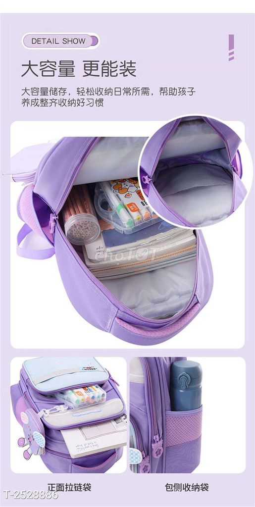 Balo PIPI STORE A6033 Vải Tím. Mua bán Mẹ và bé tại Huyện Bình Chánh Tp Hồ Chí Minh được đăng bởi Nguyễn Minh Tiến hình 1
