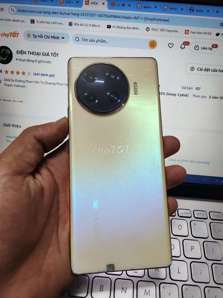 TECNO SPARK 20 PRO PLUS 8GB.256GB ZIN ĐẸP. Mua bán Điện thoại tại Quận Bình Thạnh Tp Hồ Chí Minh được đăng bởi Dân Mobile hình 1