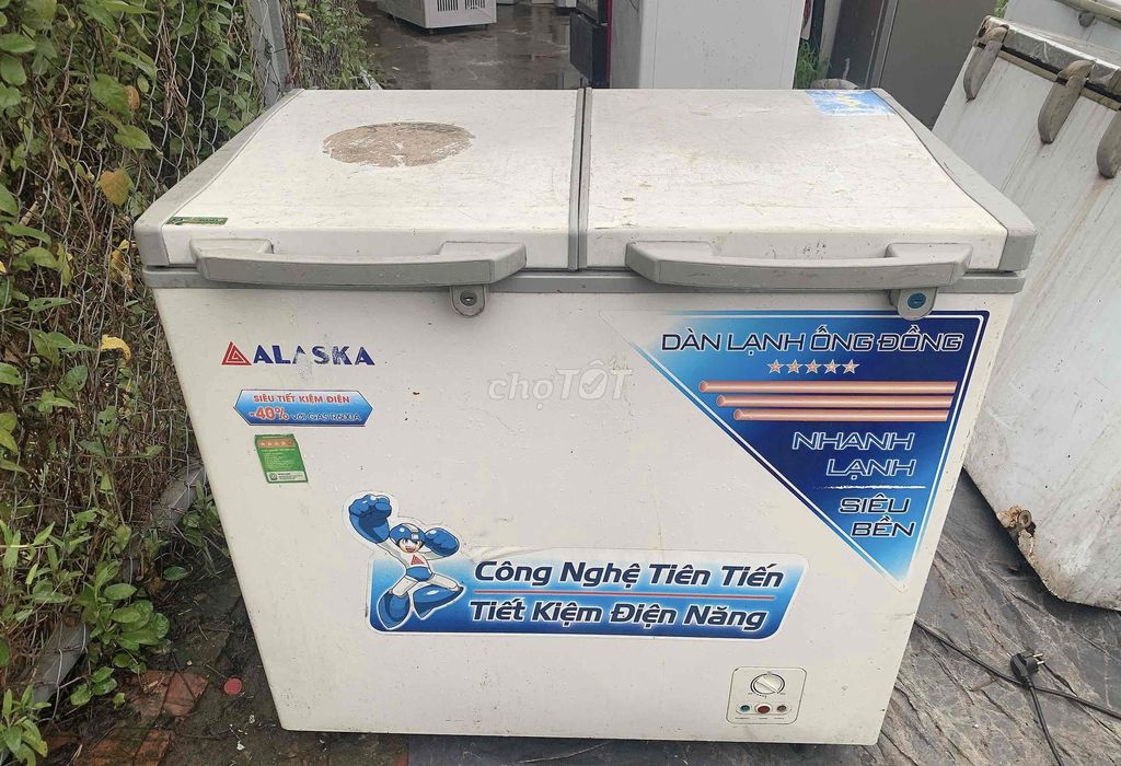 THANH LÍ TỦ ĐÔNG ALASKA 260l hai chế độ giàn đồng