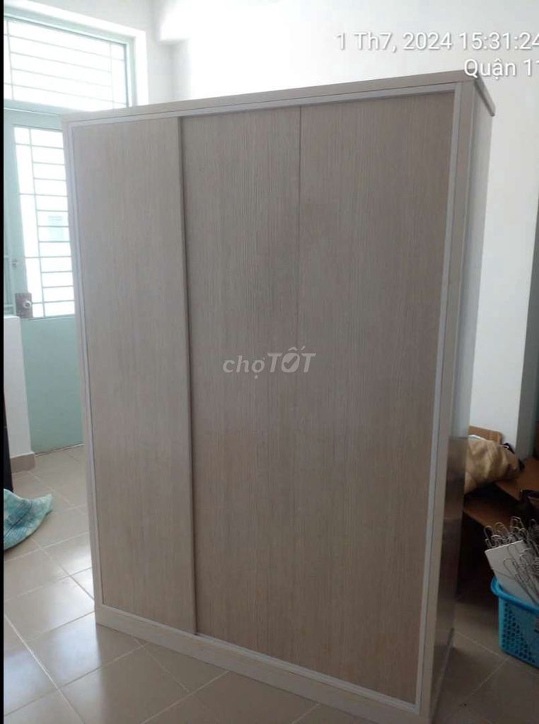 TỦ NHỰA ĐÀI LOAN CỬA LÙA 3 CÁNH MÀU VÂN GỖ SỒI . Mua bán Tủ, kệ gia đình tại Quận Gò Vấp Tp Hồ Chí Minh được đăng bởi Tủ nhựa đài loan hoàng quân hình 1