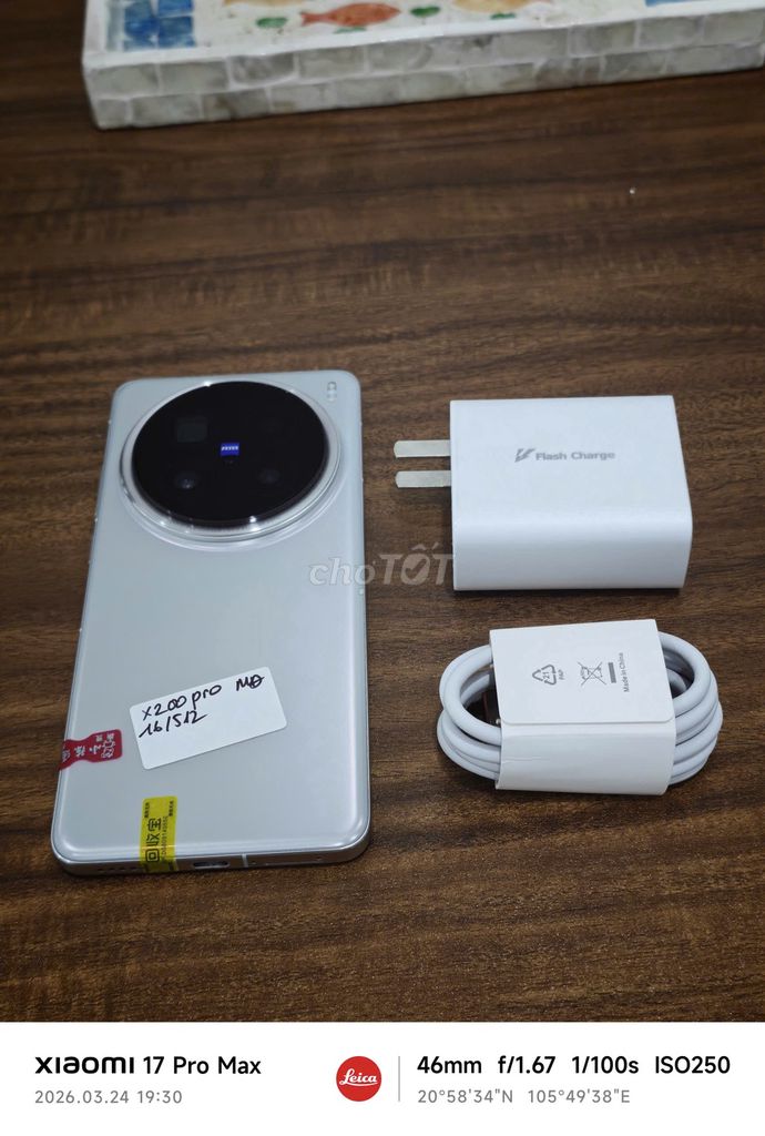Vivo X200 Pro 16/512 Bạc sạc 80w flash có ship COD. Mua bán Điện thoại tại Quận Hoàng Mai Hà Nội được đăng bởi Trần Ngọc Hiếu hình 1