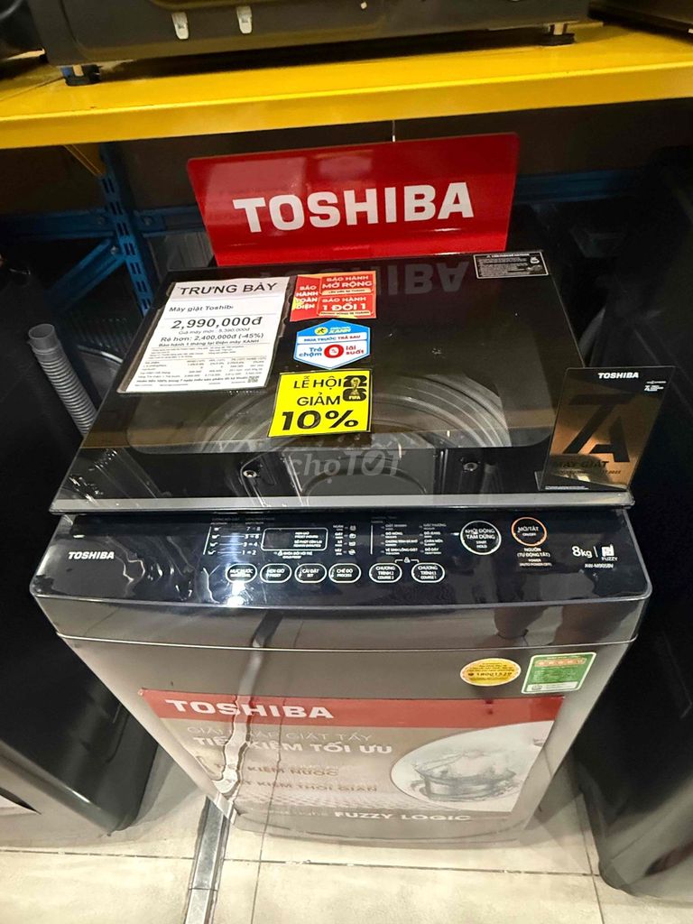 Máy giặt Toshiba 8kg Đen Thái Lan. Mua bán Máy giặt tại Quận Liên Chiểu Đà Nẵng được đăng bởi Như Điện Máy  hình 1