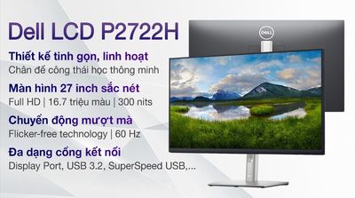 Màn hình Dell 27inch P2722H, Full HD 1920x1080,IPS