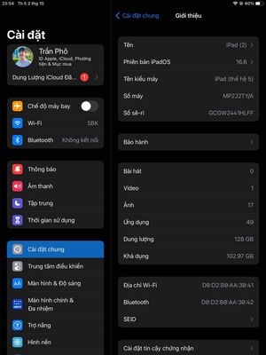 ipad gen 5 128gb full chức năng. Mua bán Máy tính bảng tại Thành phố Dĩ An Bình Dương được đăng bởi Phô Trần