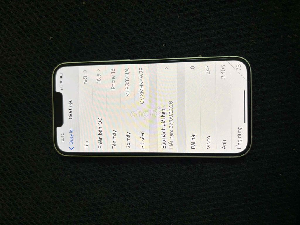 Apple iPhone 13 Trắng Đã sử dụng. Mua bán Điện thoại tại Huyện Thanh Trì Hà Nội được đăng bởi Janh Hoang hình 1