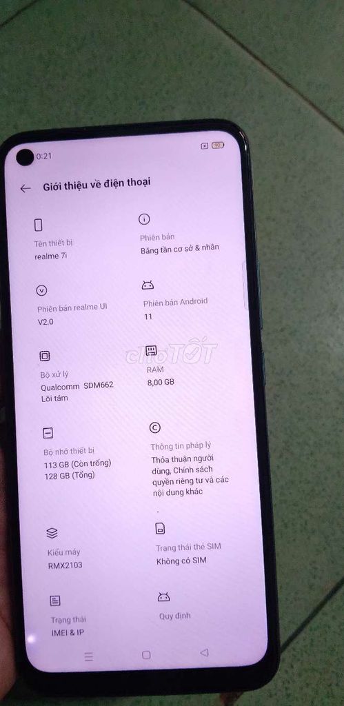 Realme 7i 8GB/128GB . Mua bán Điện thoại tại Thành phố Buôn Ma Thuột Đắk Lắk được đăng bởi Nguyễn minh hiếu hình 1