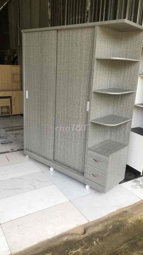 Tủ quần áo Gỗ ép MDF Xám 1m6x50cmx2m. Mua bán Tủ, kệ gia đình tại Huyện Châu Đức Bà Rịa - Vũng Tàu được đăng bởi Gia Phúc hình 1