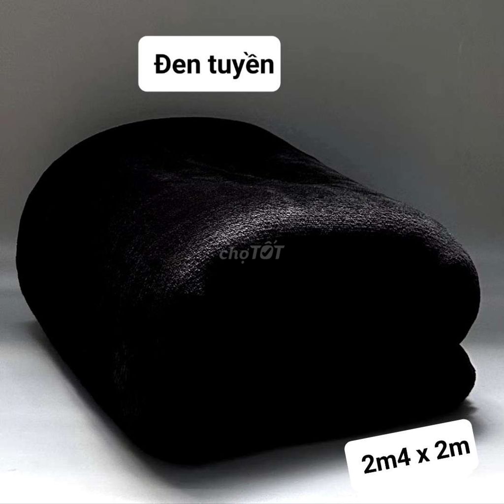 Mền đen tuyết mịn size 2m4x2m và 2m2x2m