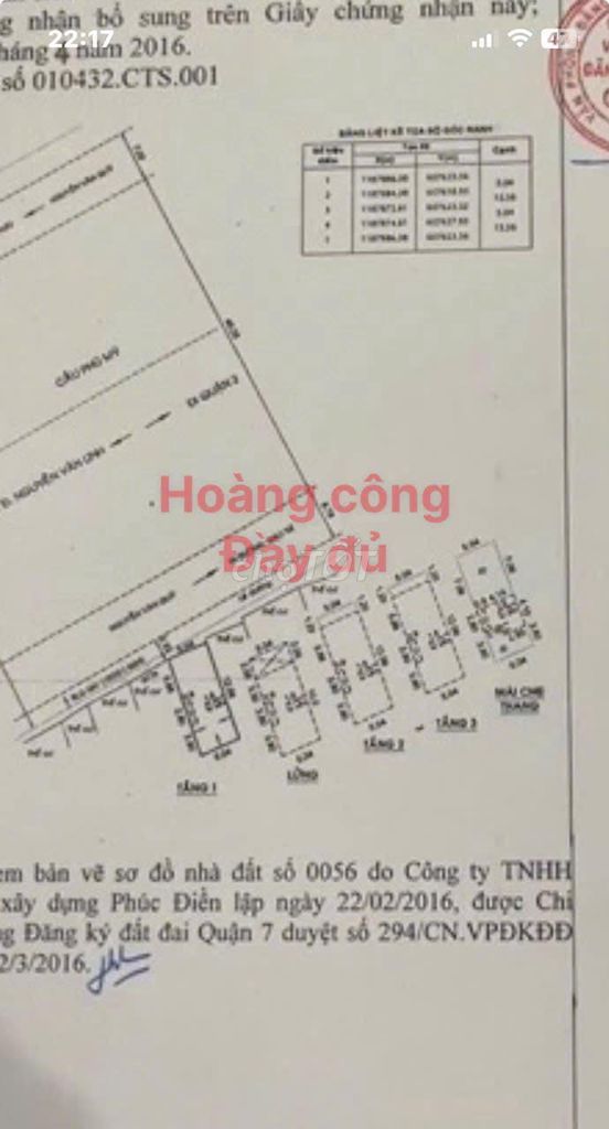 NHÀ 5 TẦNG MẶT TIỀN ĐƯỜNG - PHƯỜNG PHÚ THUẬN - QUẬN 7 .