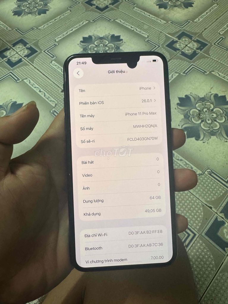 iPhone 11 Pro Max 64GB Xám. Mua bán Điện thoại tại Huyện Hóc Môn Tp Hồ Chí Minh được đăng bởi Dung hình 1