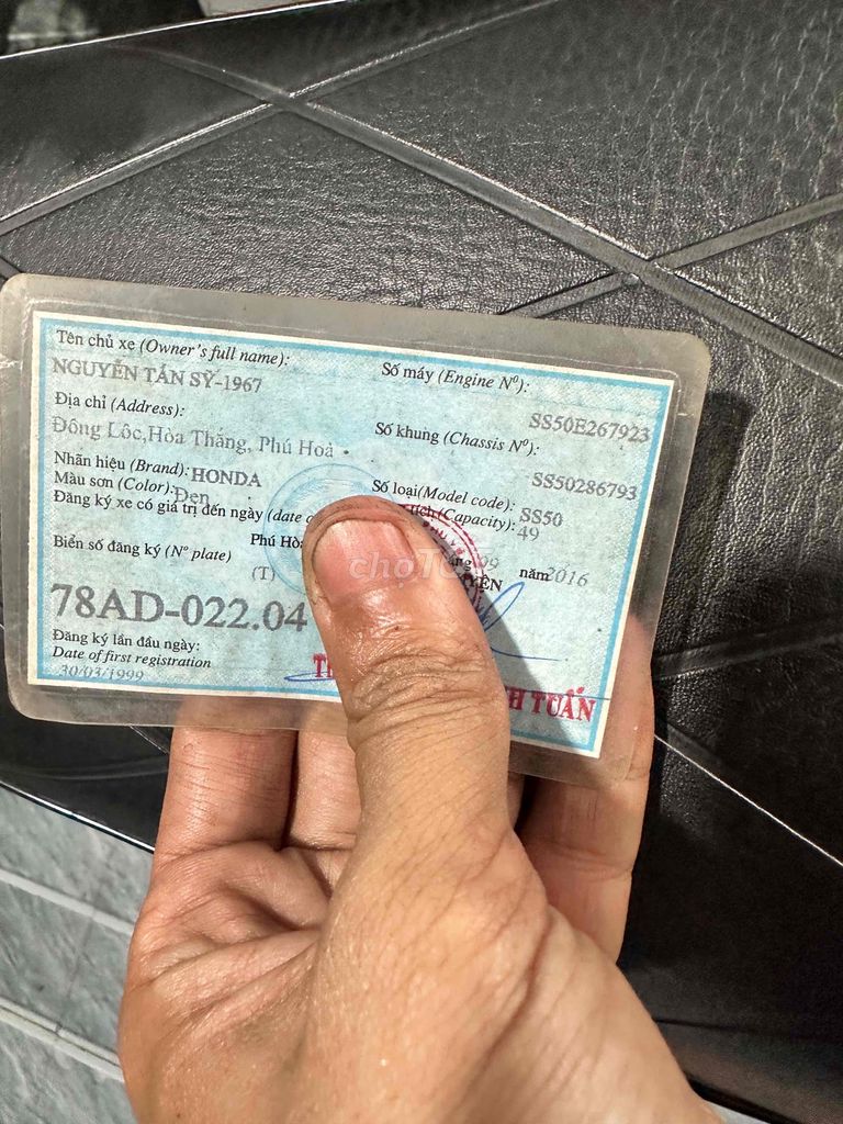 HONDA67 dáng zin bs78 phú yên giao căn cước chủ. Mua bán Xe máy tại Huyện Long Thành Đồng Nai được đăng bởi Phương67  hình 6