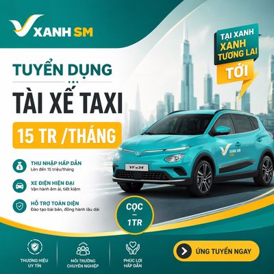 TUYỂN DỤNG TÀI XẾ TAXI ĐIỆN - TPHCM 