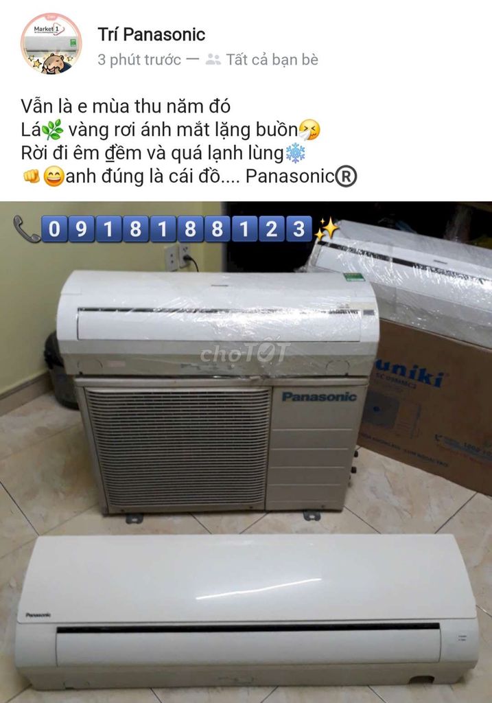 Panasonic1.5Hp Lạnh tốt Siêu Bền 👍ít tốn điện♥️. Mua bán Máy lạnh, điều hoà tại Quận 3 Tp Hồ Chí Minh được đăng bởi PanasonicDaikinToshiba hình 1