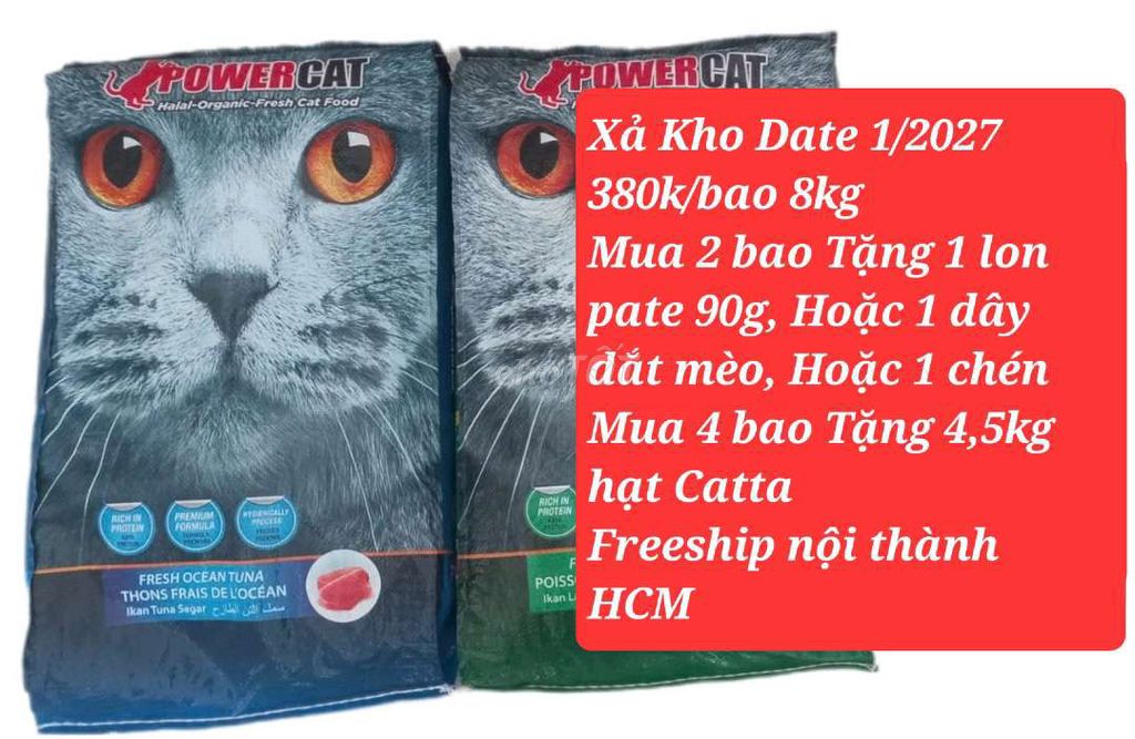 Freeship 380k/8kg Hạt Powercat cho mèo. Mua bán Phụ kiện, Thức ăn, Dịch vụ tại Huyện Nhà Bè Tp Hồ Chí Minh được đăng bởi Hanh hình 1