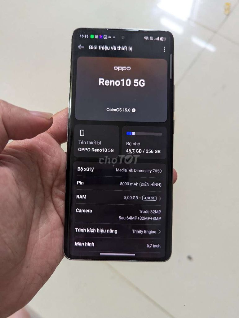 Oppo Reno 10 5G 256GB. Mua bán Điện thoại tại Thành phố Biên Hòa Đồng Nai được đăng bởi MINH hình 1
