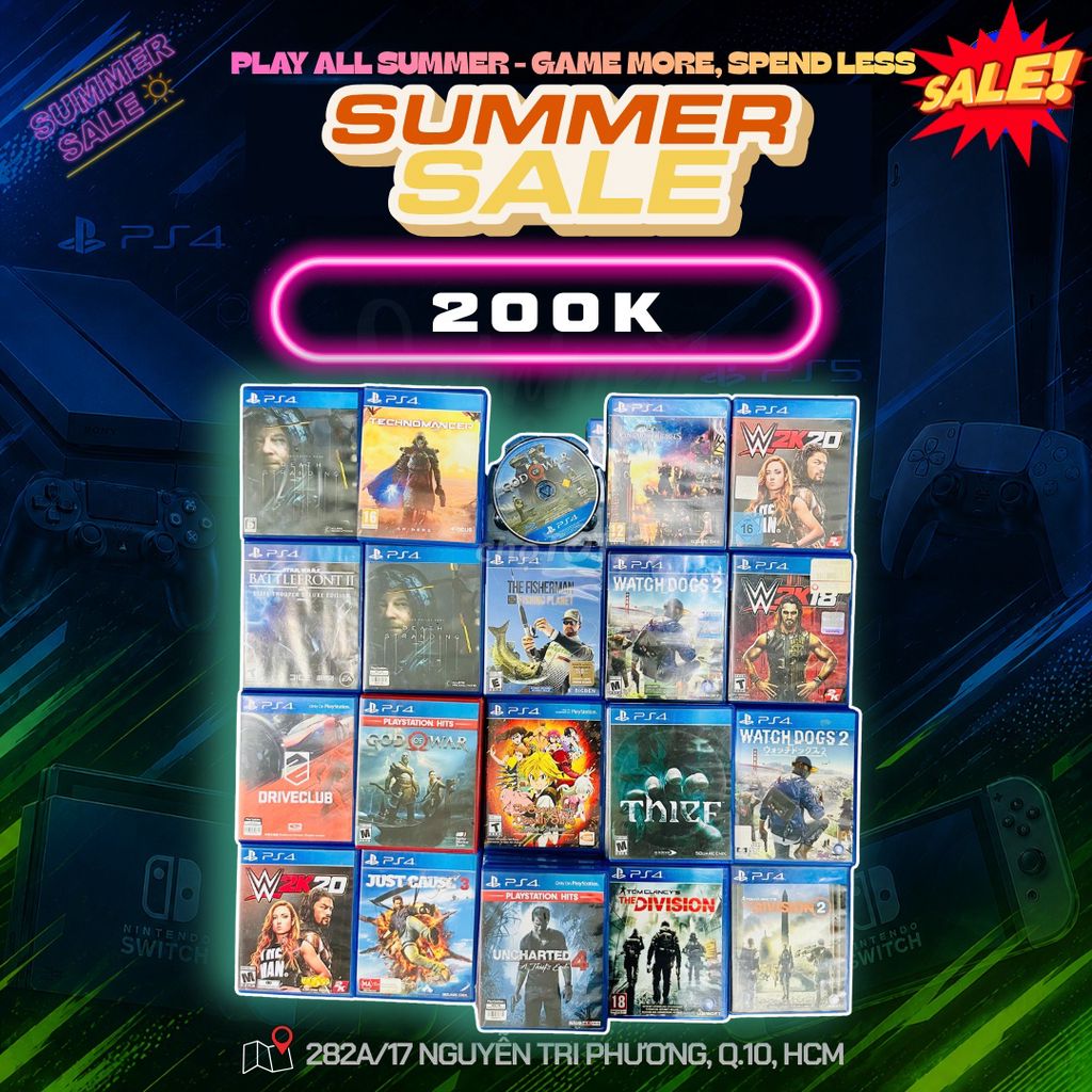 🎮 SUMMER SALE🔥Đĩa game PS4. Mua bán Thiết bị chơi game tại Quận 10 Tp Hồ Chí Minh được đăng bởi Lê Nhi  hình 1