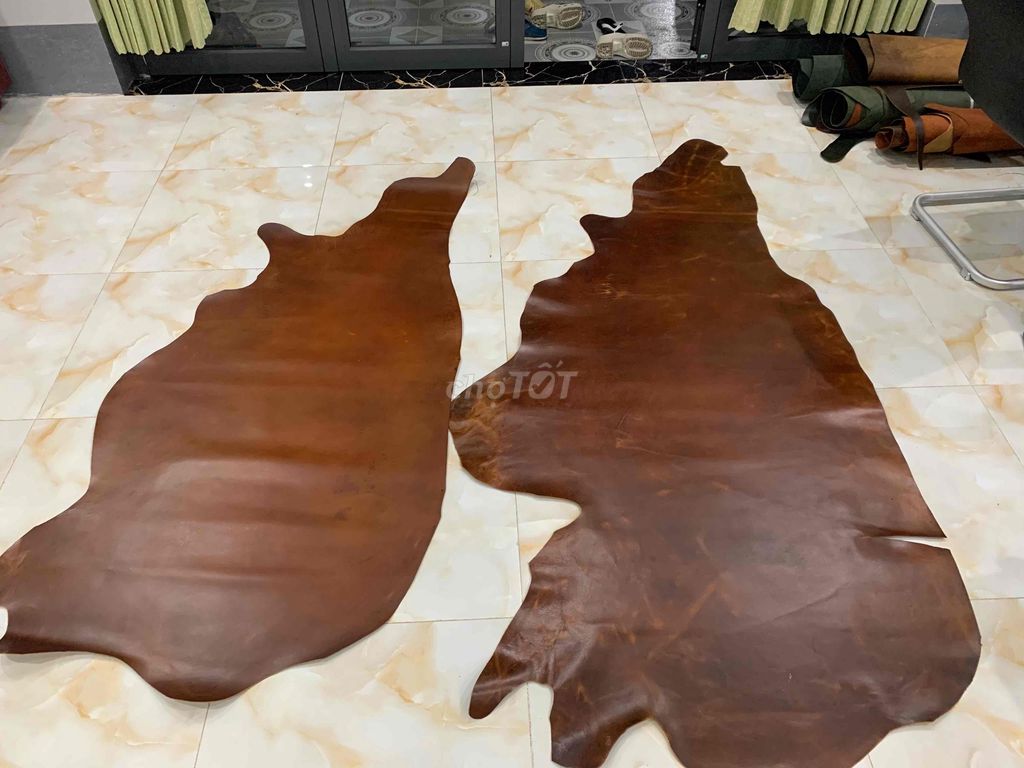 Da bò nguyên tấm Pullup wax Vàng bò. Mua bán Phụ kiện thời trang khác tại Quận Bình Thuỷ Cần Thơ được đăng bởi Nguyễn Thế Quốc Anh hình 1