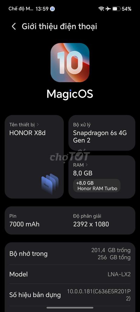 Honor X8d 8GB/256GB. Mua bán Điện thoại tại Quận 12 Tp Hồ Chí Minh được đăng bởi Tên chưa cung cấp hình 1
